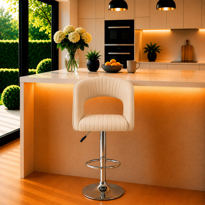 Doe Buck Dee Swiel BarStool|Beige