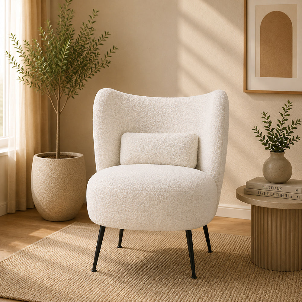 Collin Accent Chair| White