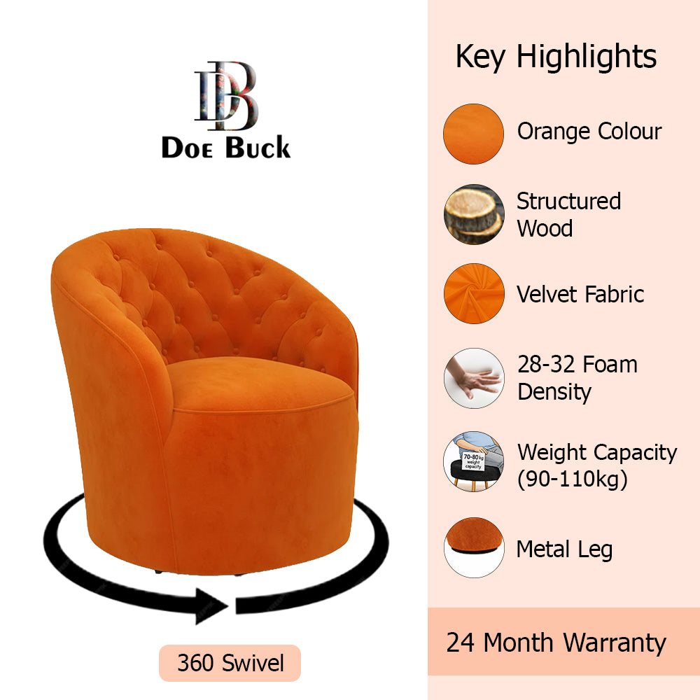 Irasema Accent Chair |Orange
