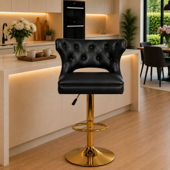 Doe Buck Verona Barstool|Black