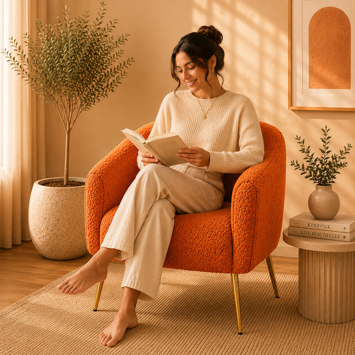 Herrin Accent Chair| Orange