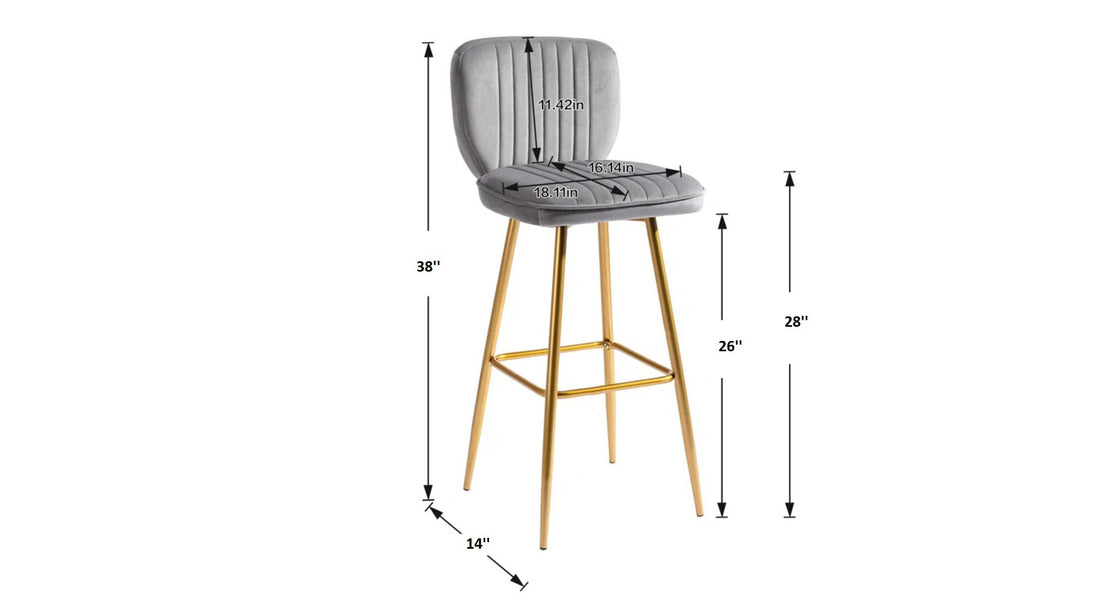 Rafael Bar Stool - Grey