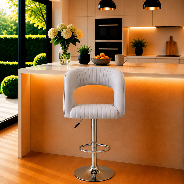 Doe Buck Dee Swiel Bar Stool|Grey