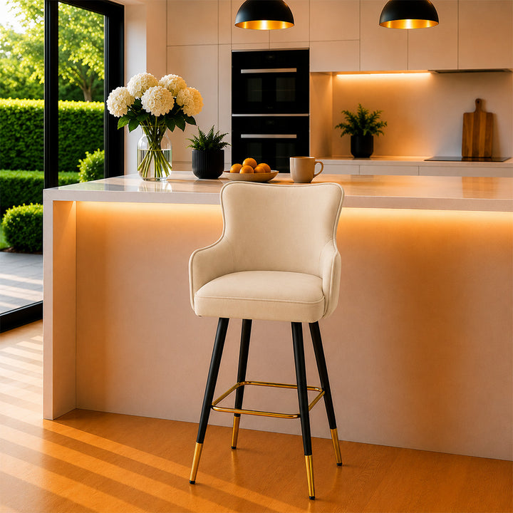 Doe Buck Nolen Bar Stool|Beige
