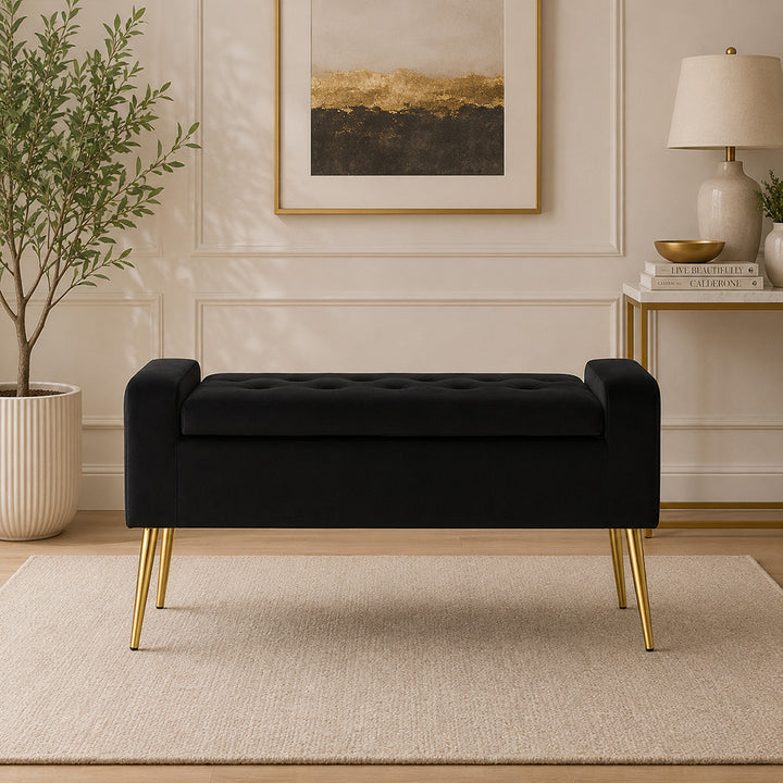 Doe Buck victoria bench|Black