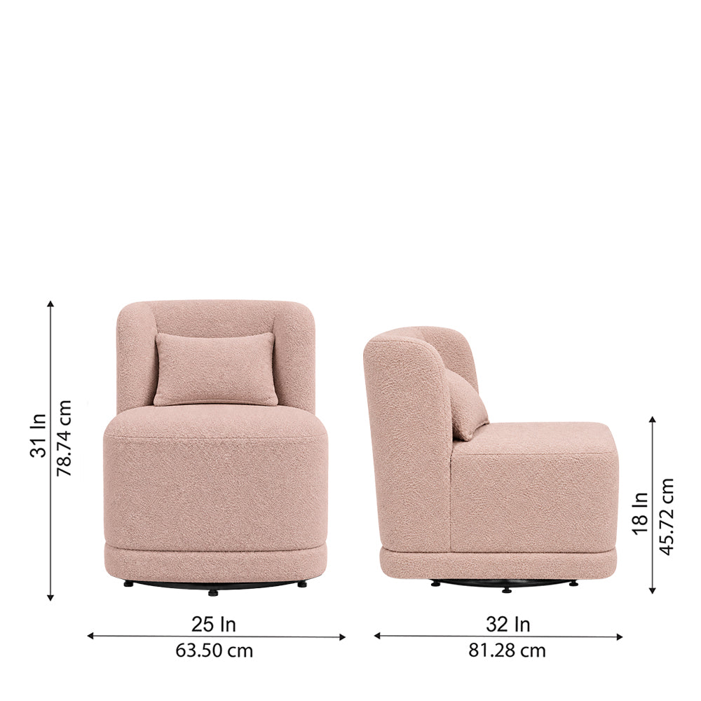 Doe Buck Schillar Lounge Chair | Pink