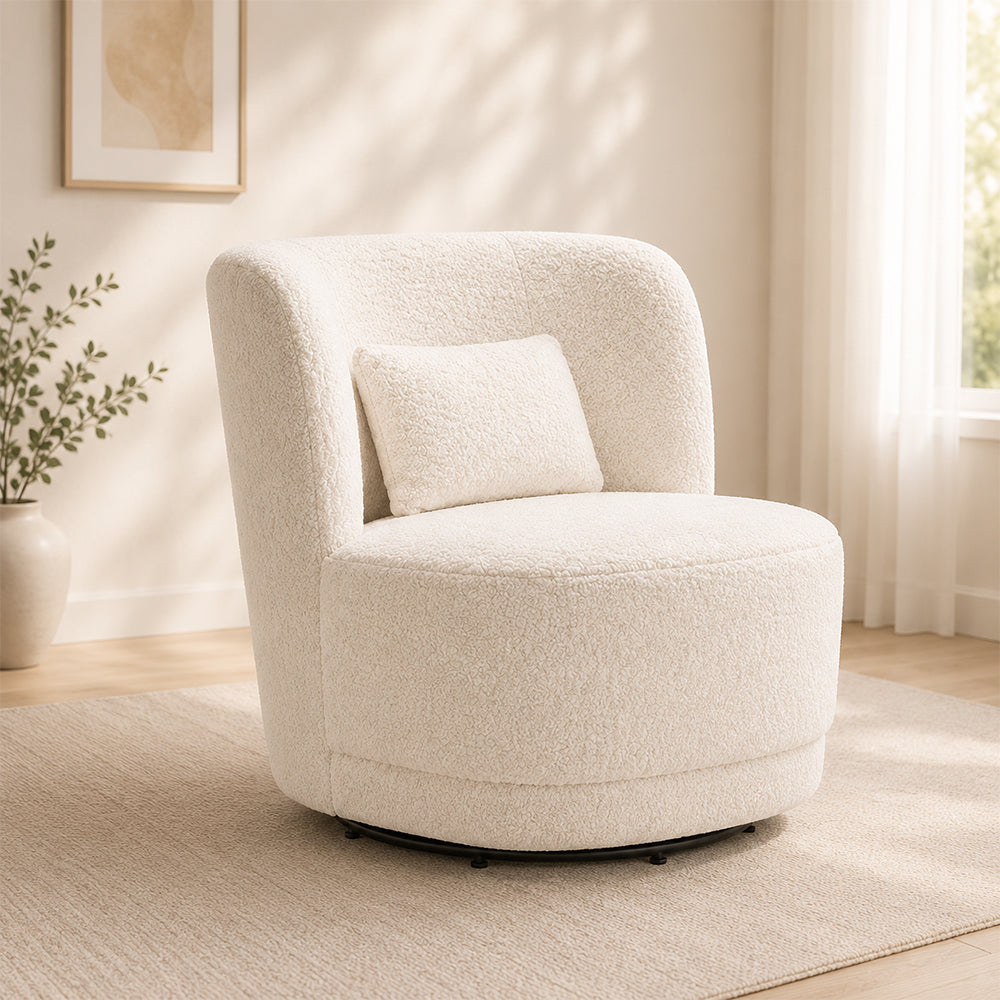 Doe Buck Schillar Lounge Chair|White