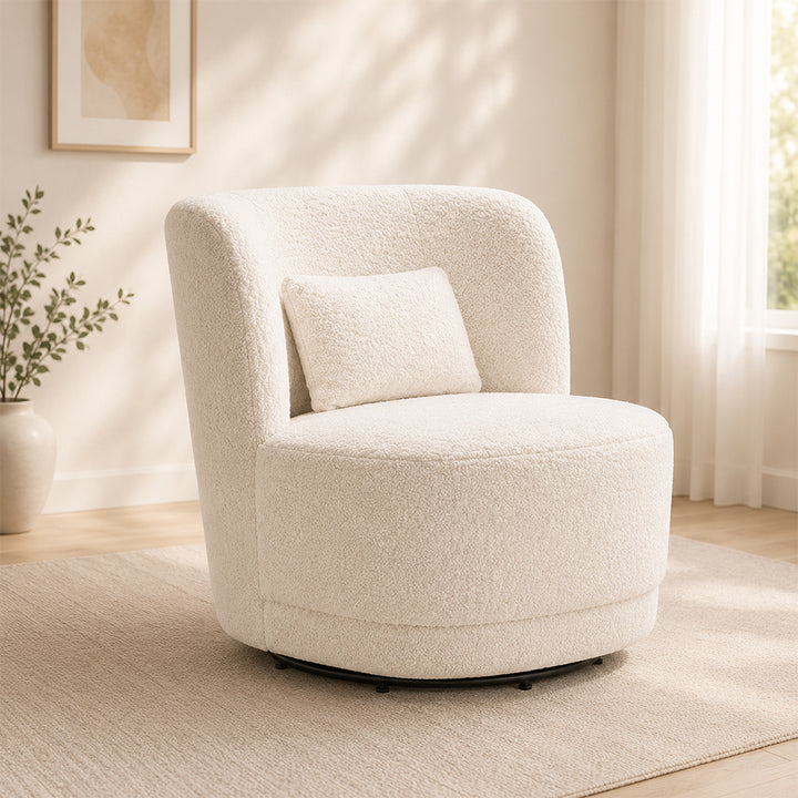 Doe Buck Schillar Lounge Chair|White