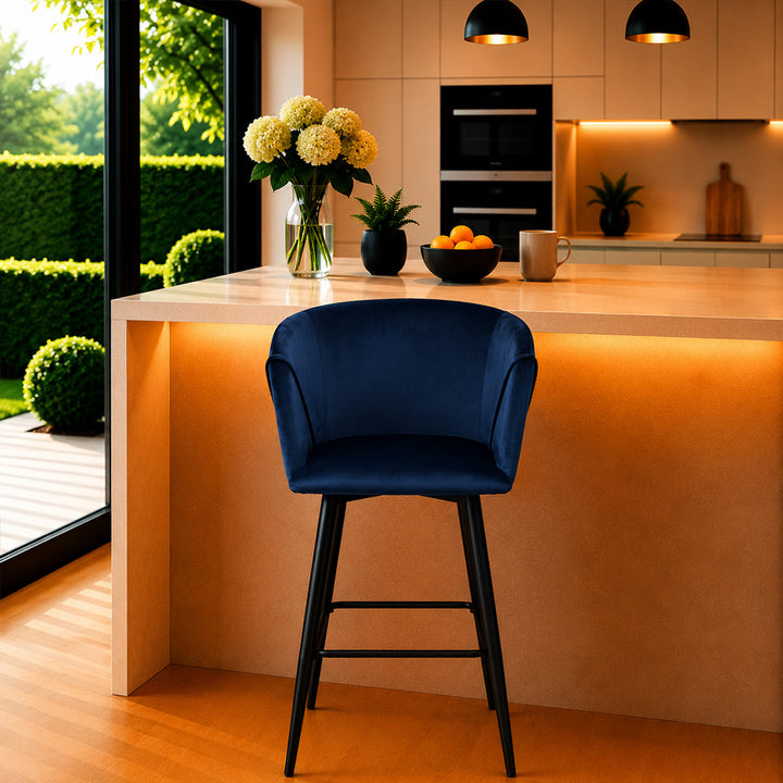 Doe Buck Clea Barstool|Blue