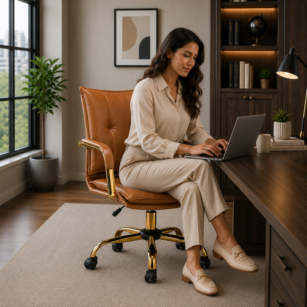 Marlon Office Chair| Tan