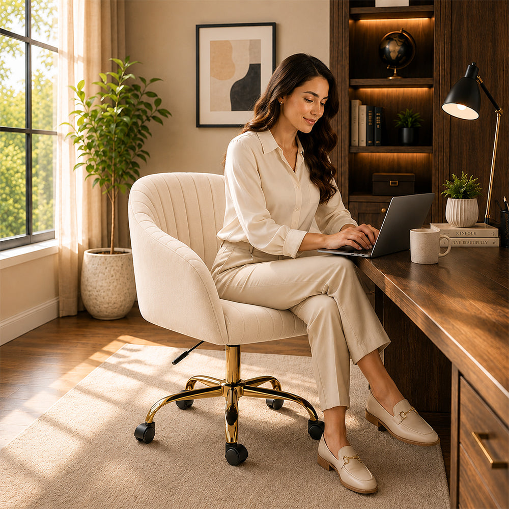 Louise Office Chair| Beige