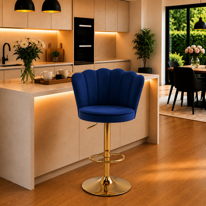 Doe Buck Avidan Bar Stool|Blue