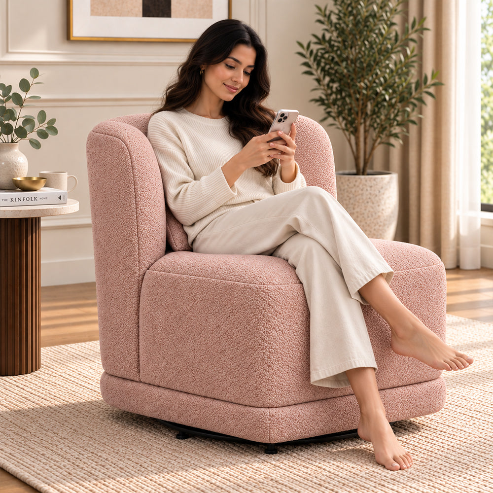 Doe Buck Schillar Lounge Chair | Pink