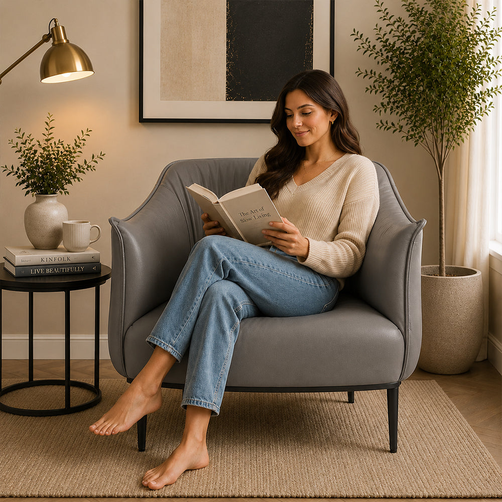 Almeda Lounge Chair| Grey