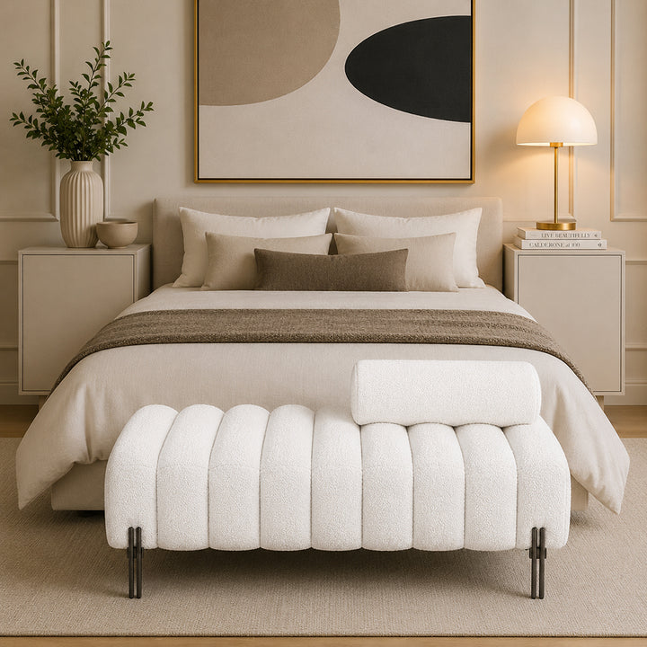 Doe Buck crest bench With Black legs|White