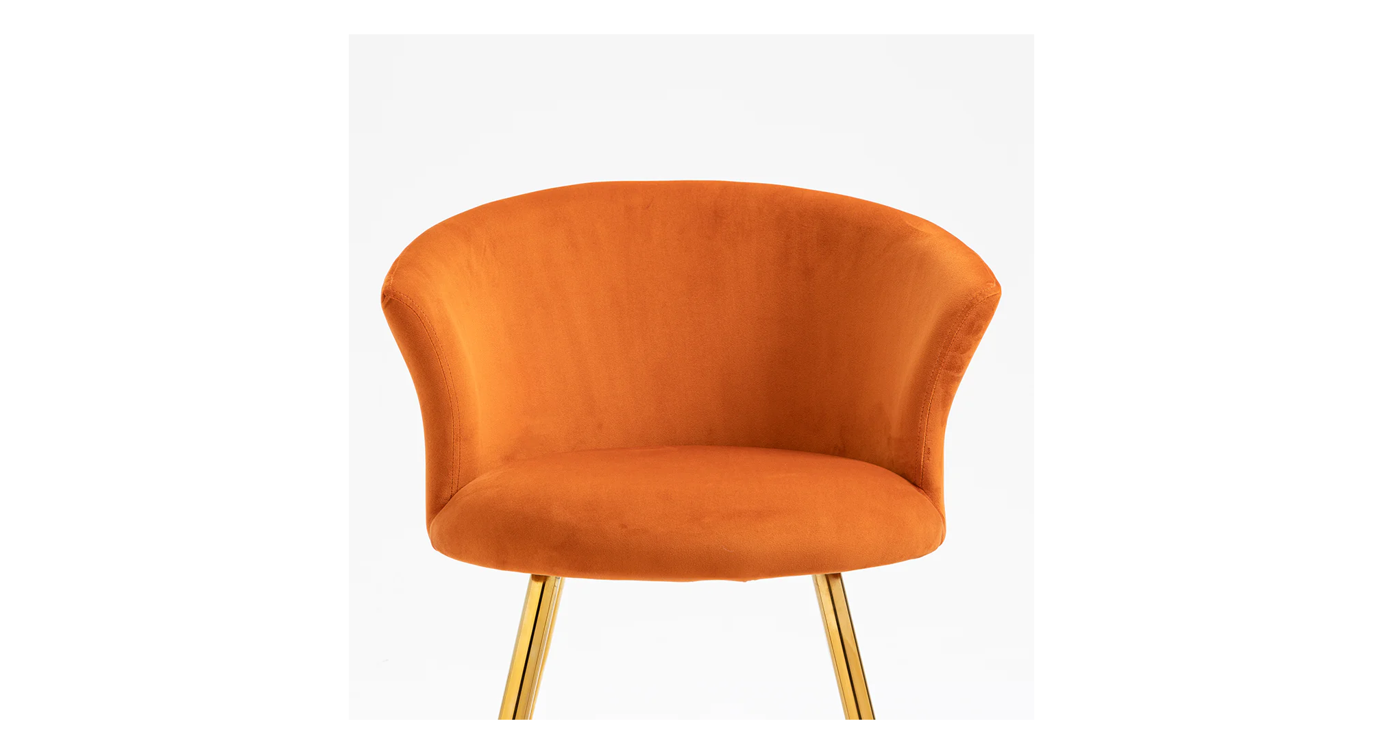 Marwood Accent Chair Orange | Modern Wooden Accent Chair Burnt Orange