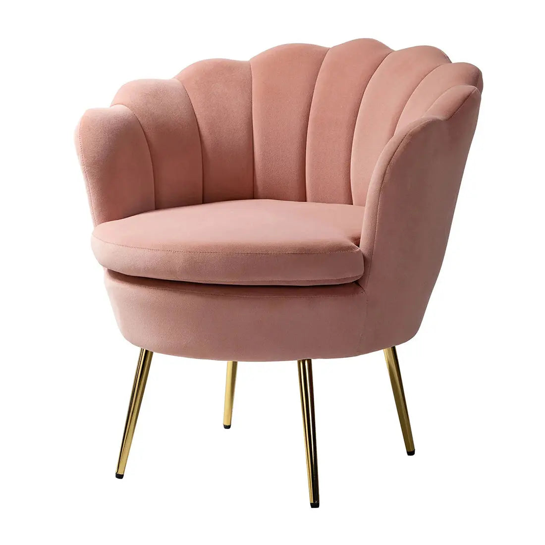 Shell Motif Accent Chair – Pink