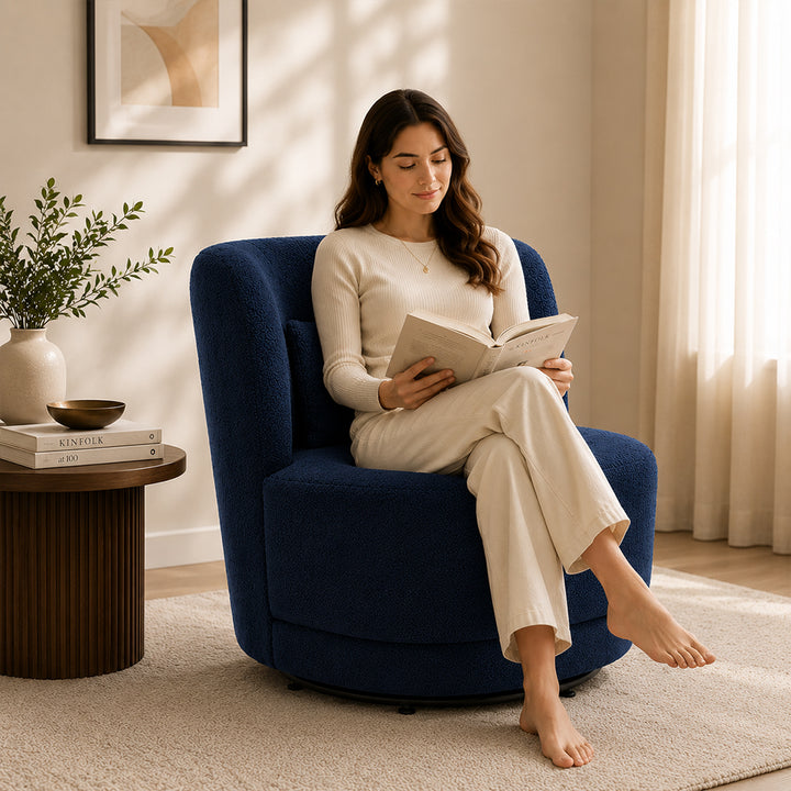 Doe Buck Schillar Lounge Chair|Blue