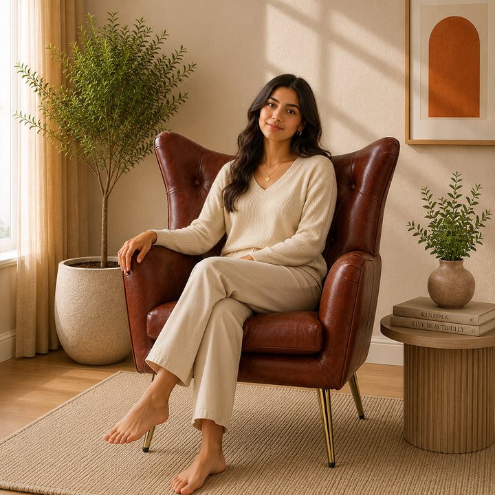 Haddly Lounge Chairs| Browm