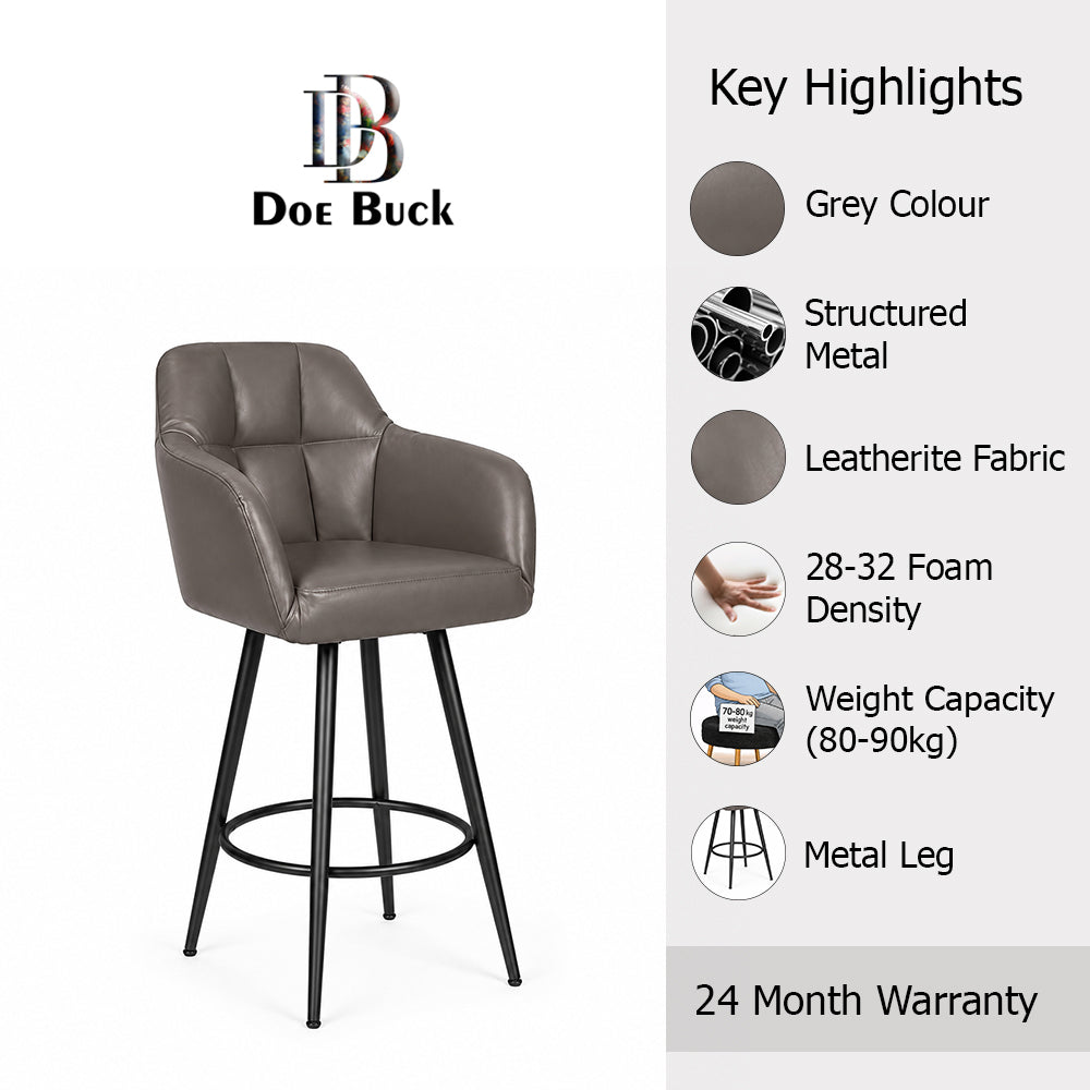 Doe Buck Cayden BarStool|Grey