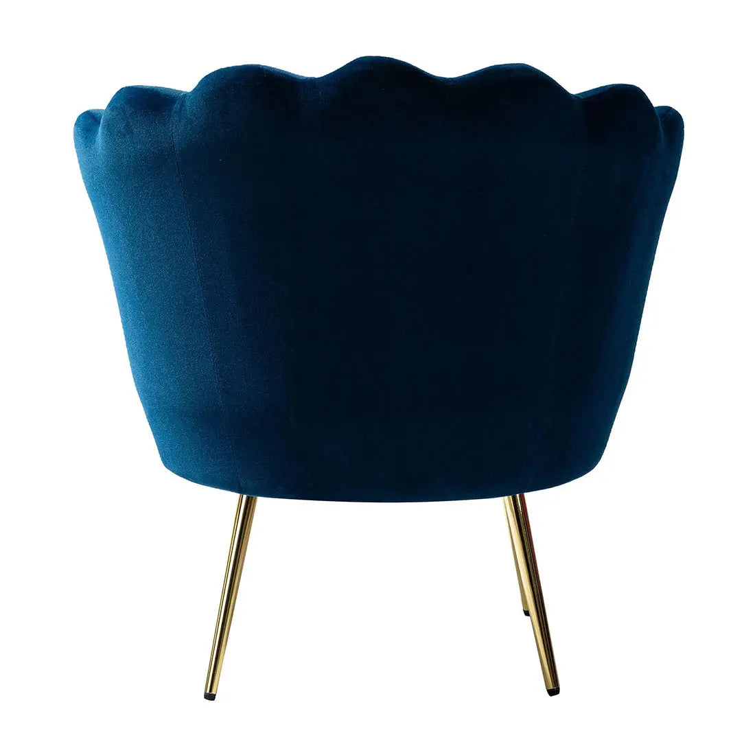 Shell Motif Accent Chair – Blue