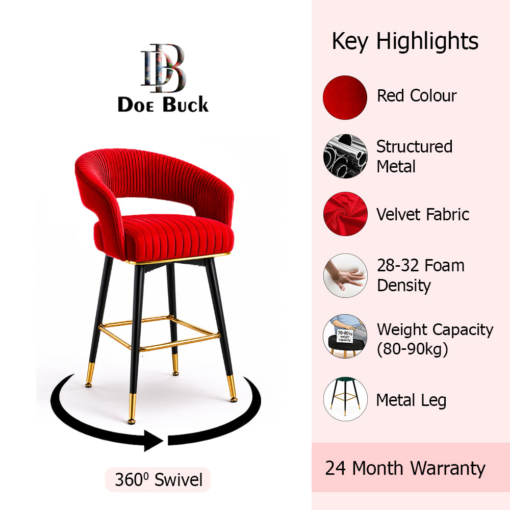 Doe Buck Mixoy Barstool|Red