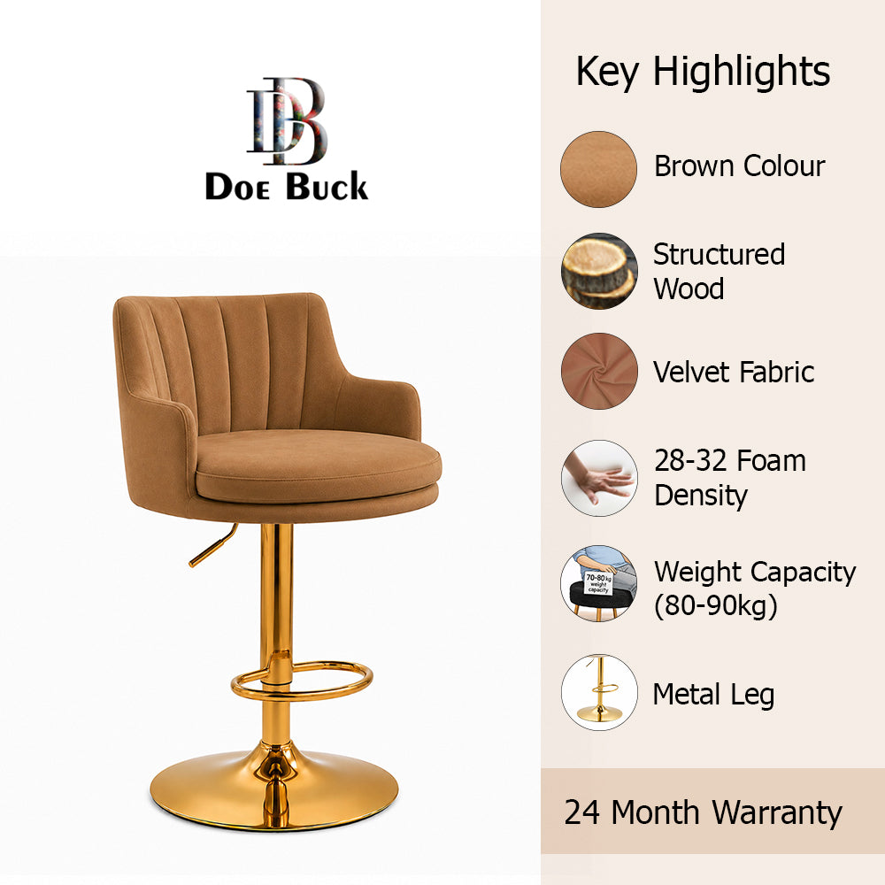 Doe Buck Oliver Barstool|Brown