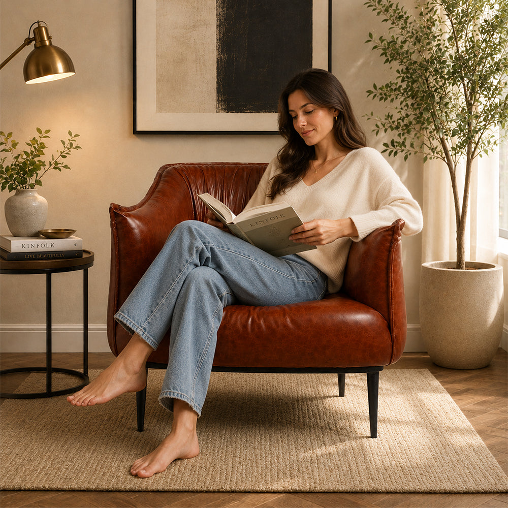 Almeda Lounge Chair|Brown