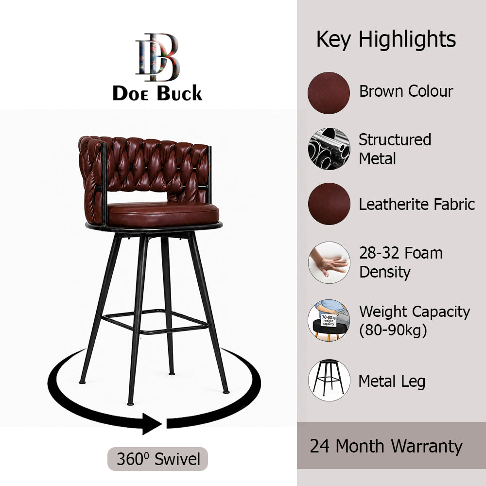 Doe Buck Presley Barstool|Brown