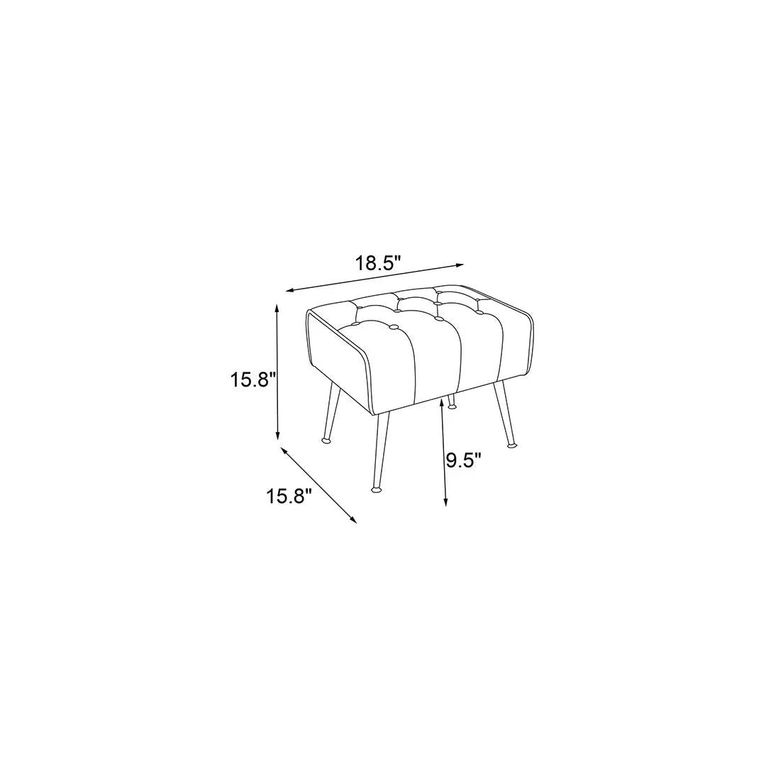 Danney Accent Chair with Ottoman - Orange