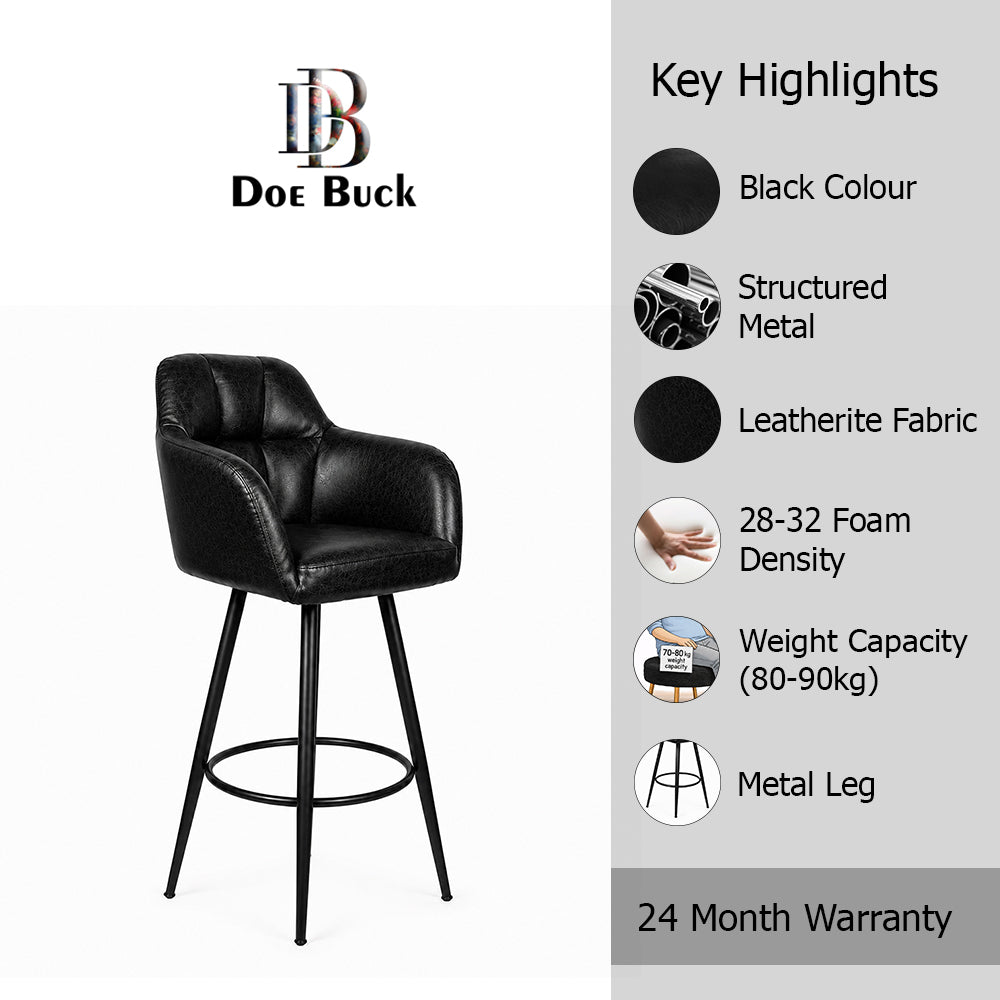 Doe Buck Cayden BarStool|Black