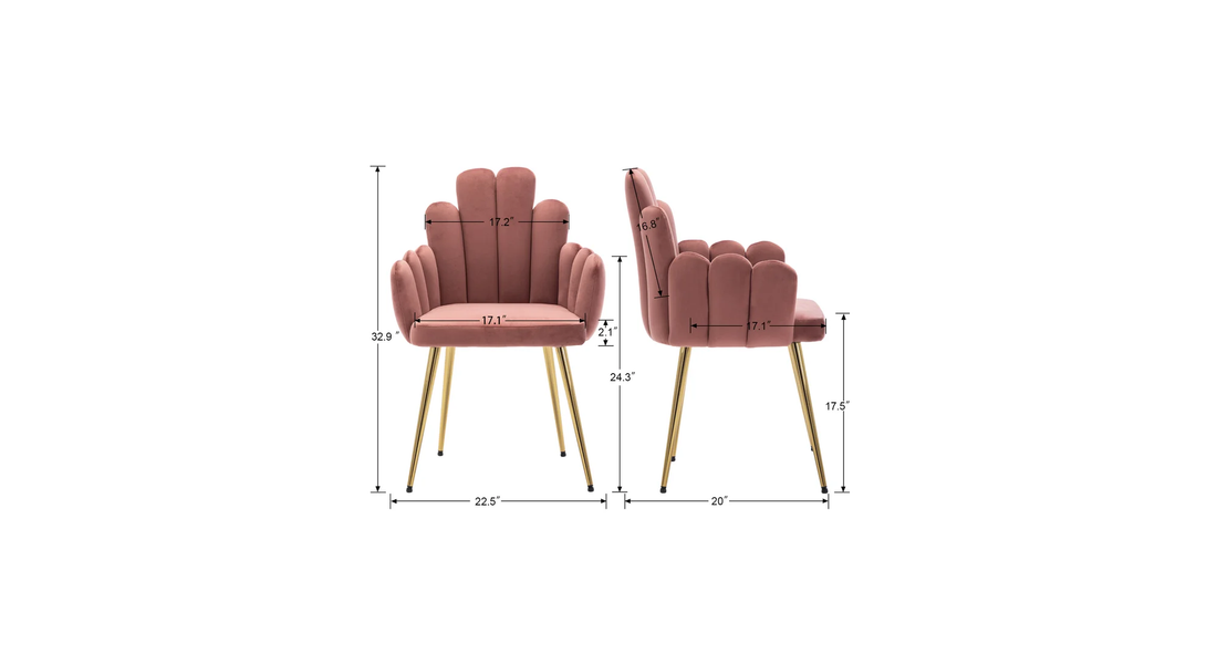 Trent Accent Chair Pink | Modern Fabric Accent Chair Blush Pink