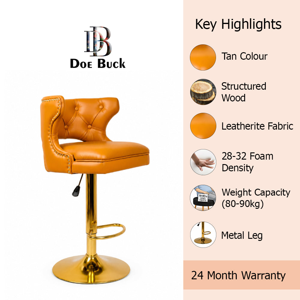 Doe Buck Verona Barstool|Tan