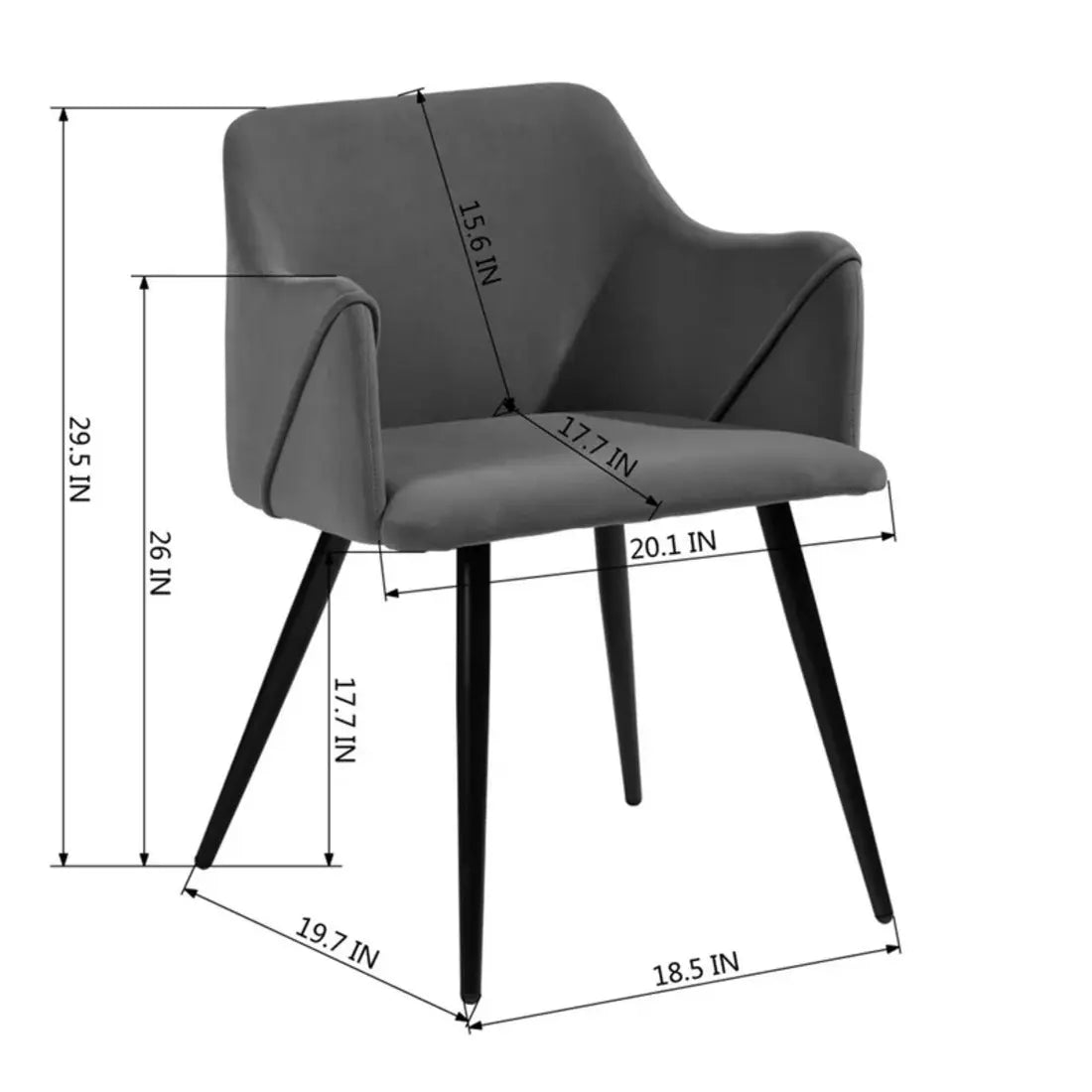 Hanner Lounge Accent Chair – Grey