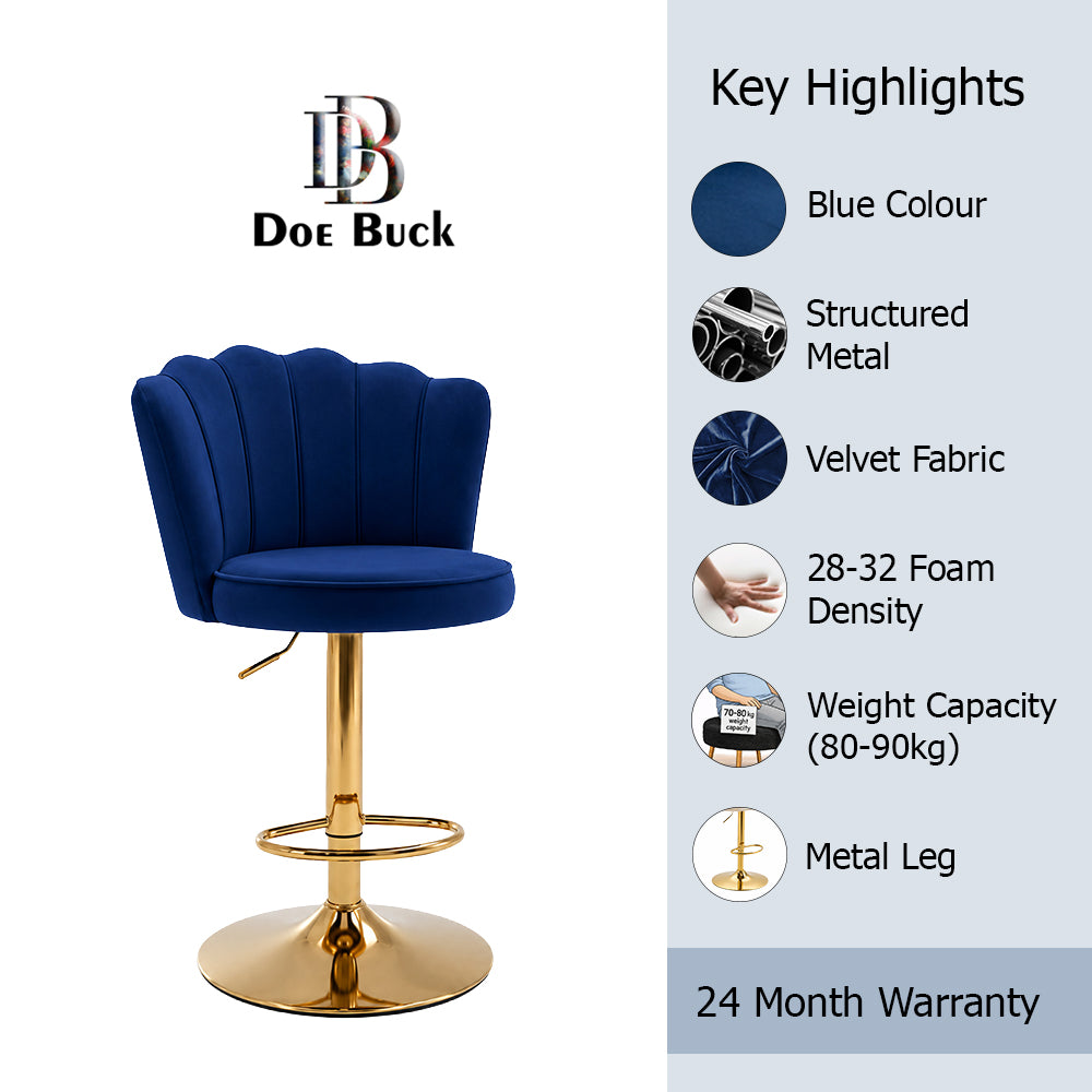 Doe Buck Avidan Bar Stool|Blue