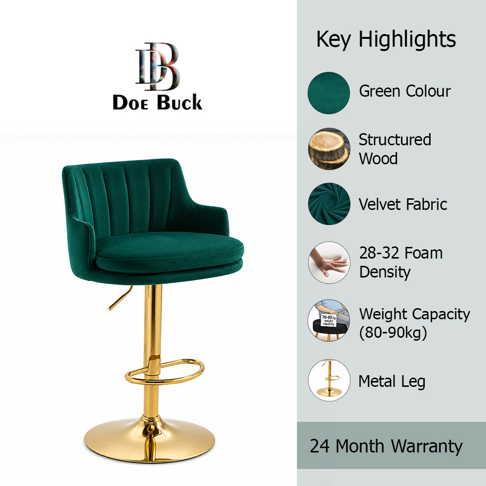 Doe Buck Oliver Barstool|Green