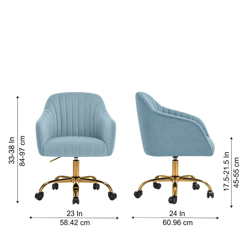 Louise Office Chair| Sky Blue
