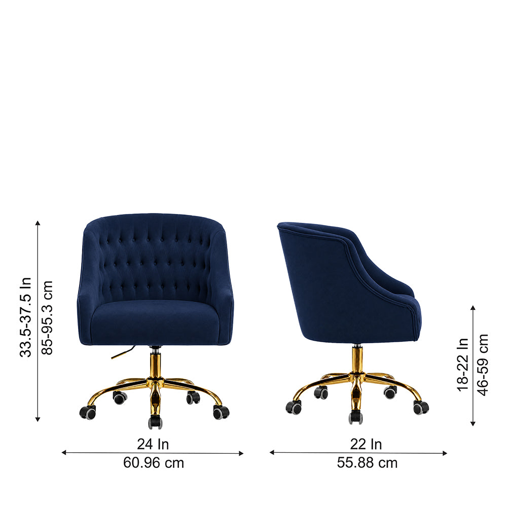 Clemence Office Chair |Blue