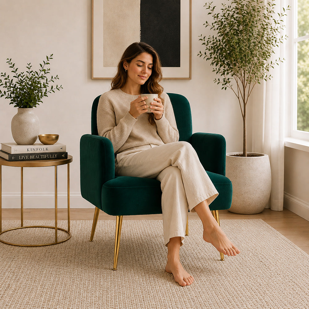 Esme Accent Chair|Green