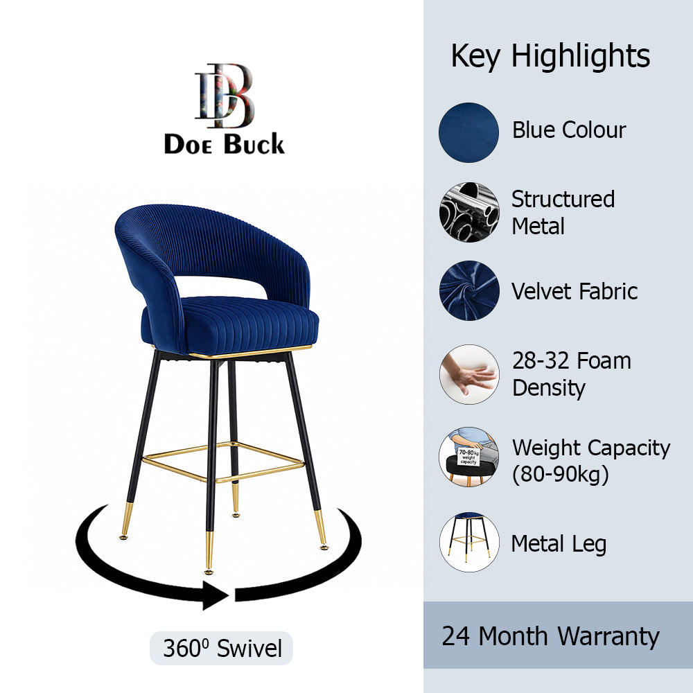Doe Buck Mixoy Barstool|Blue