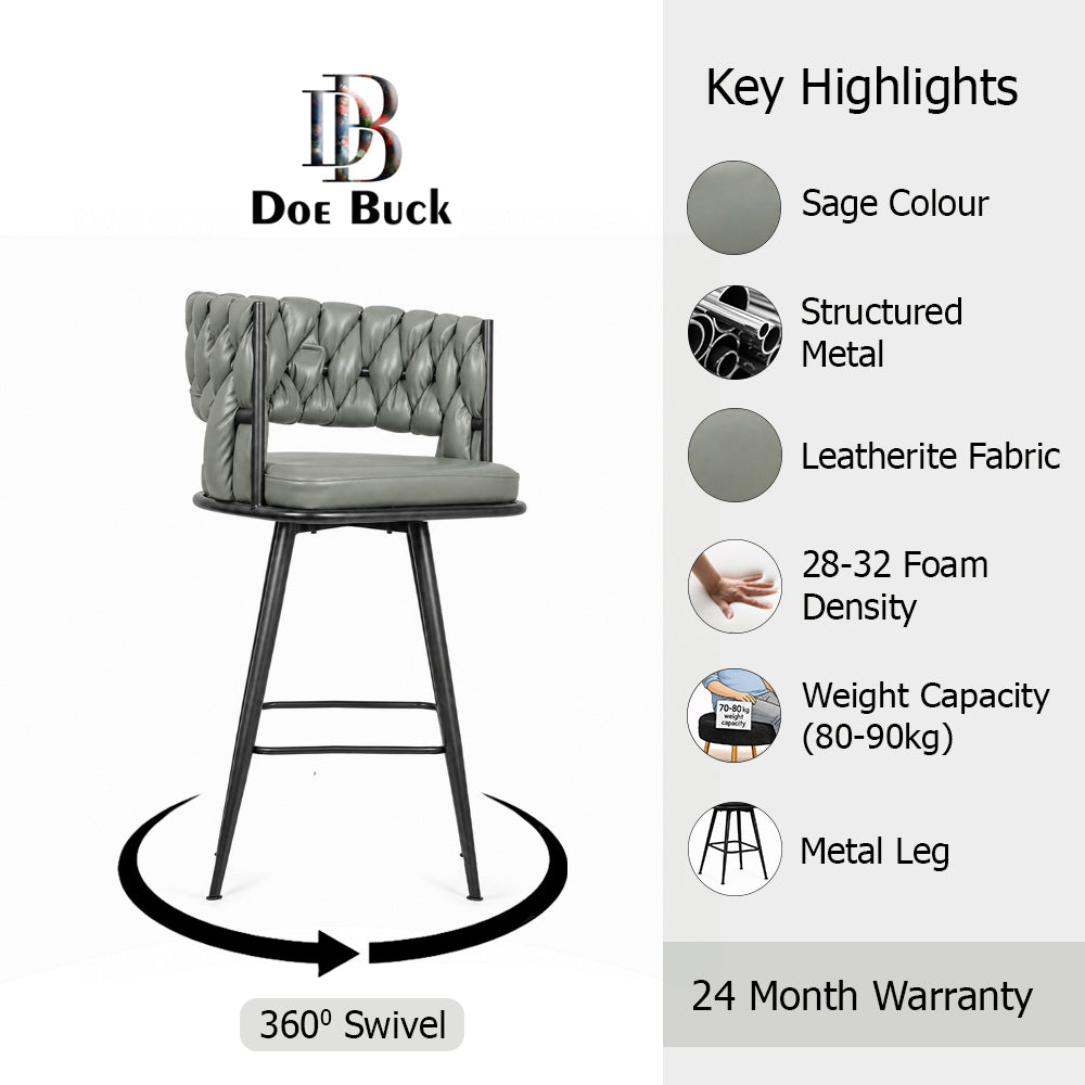 Doe Buck Presley Barstool|Sage