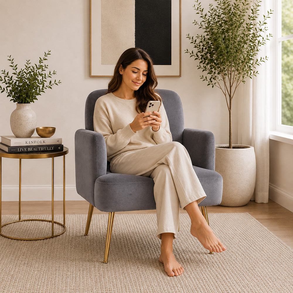 Esme Accent Chair|Grey