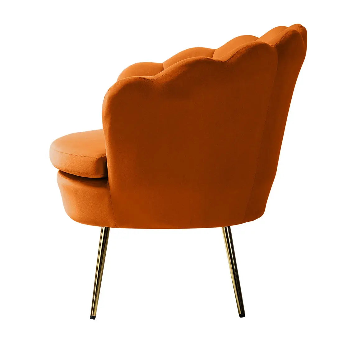 Shell Motif Accent Chair – Orange