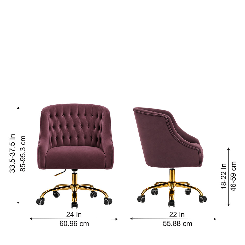 Clemence Office Chair |Purple