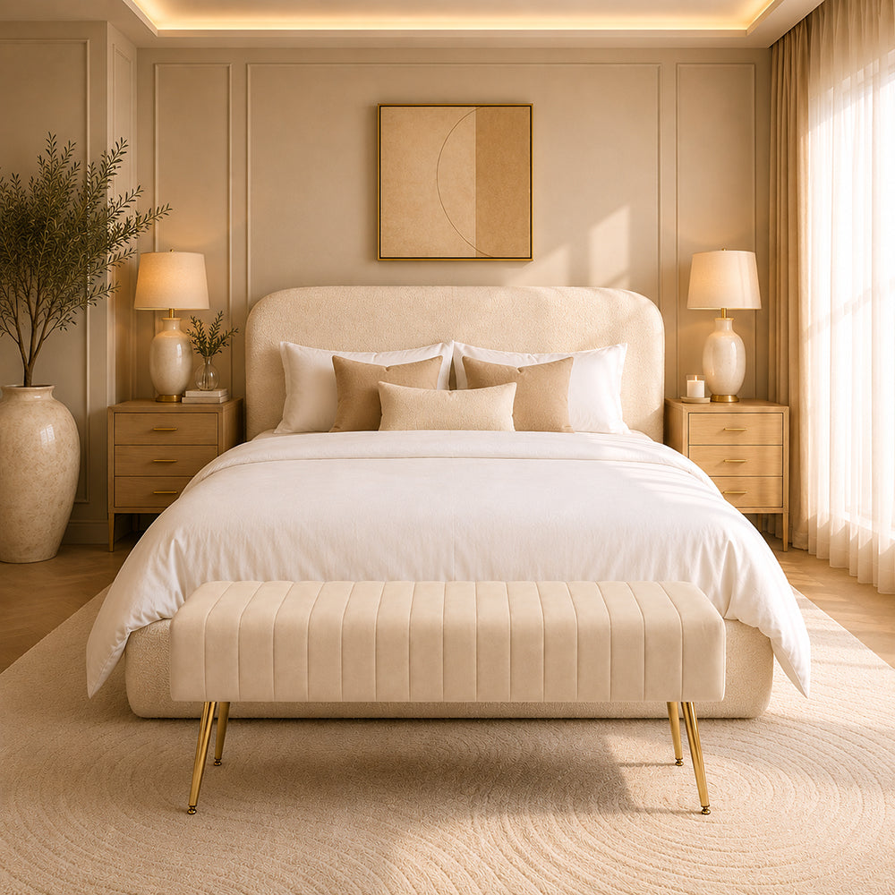 Doe Buck rule bench|Beige