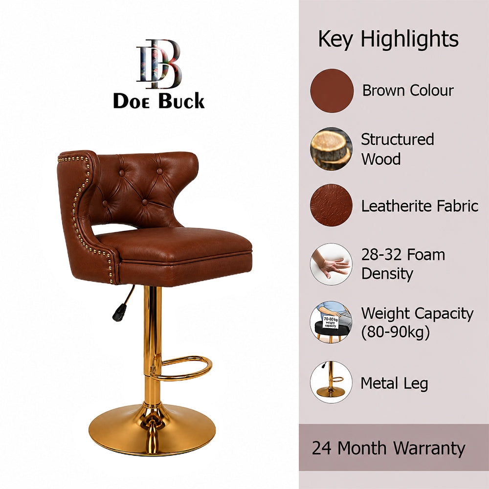 Doe Buck Verona Barstool|Brown