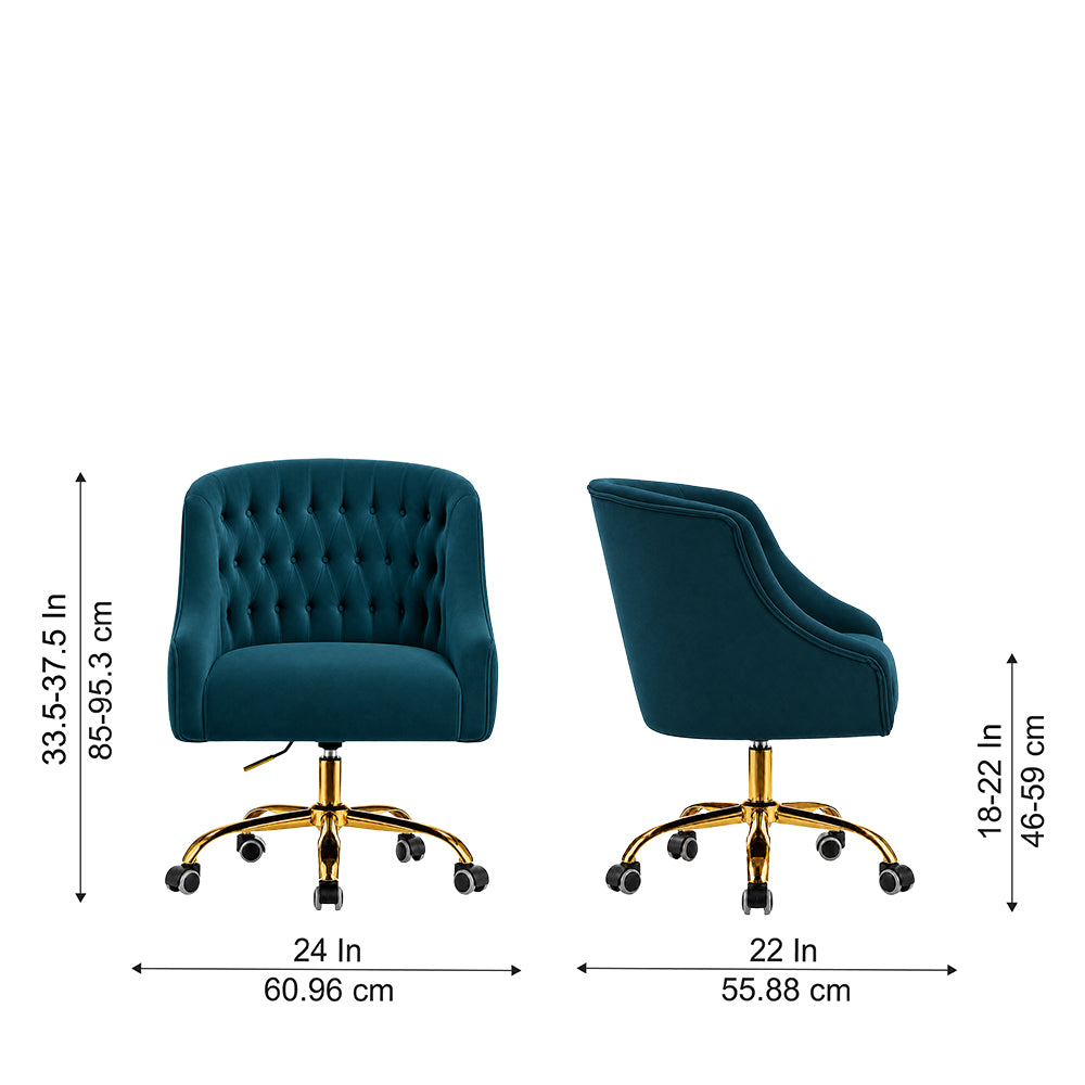 Clemence Office Chair |Teal