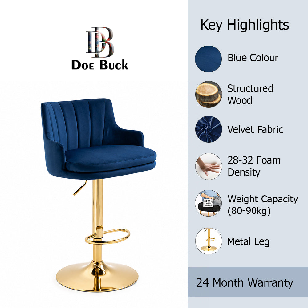 Doe Buck Oliver Barstool|Blue