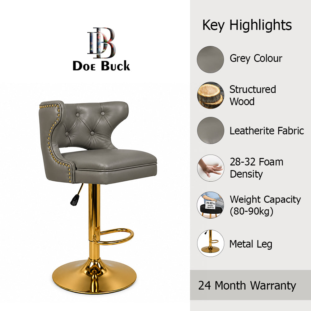 Doe Buck Verona Barstool|Grey