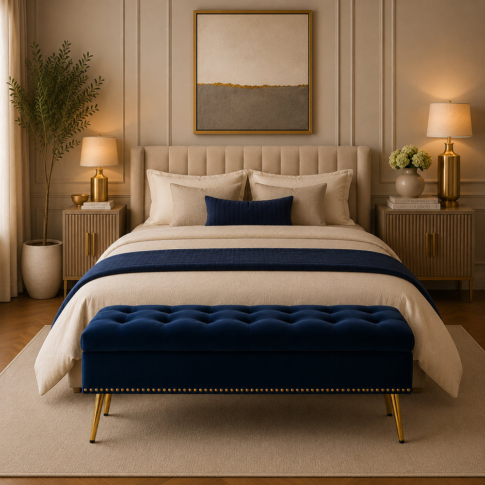 Doe Buck Cove bench|Blue